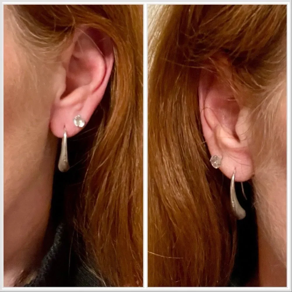 NEW 925 Sterling Silver Teardrop French‎ Hook Earrings